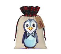 Cute Penguin Prints Print Gift Drawstring Reusable Pouches For Holiday Birthday Wedding Party Favors Bags