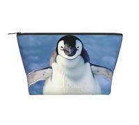 Cute Penguin Prints Trapezoid Makeup Bag Travel Cosmetic Organizer with Foam Padding for Gym, Office, and Weekend Trips