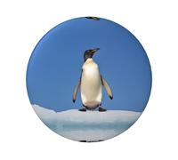 Cute Penguin Round Badge - Durable Tinplate Design With Full Single-Sided Print, Perfect For Custom Gifts & Apparel Decoration