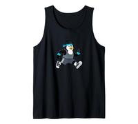 Cute Penguin Running Marathon Cartoon Sport Design Tank Top
