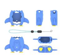 Cute-Penguin shaped protective case for Tamagotchi Paradise ，Silicone Soft Shell Cover，Waterproof Sweatproof Washable Shockproof Anti-Drop 360° Full Protection (blue)