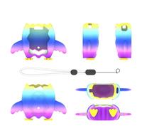 Cute-Penguin shaped protective case for Tamagotchi Paradise ，Silicone Soft Shell Cover，Waterproof Sweatproof Washable Shockproof Anti-Drop 360° Full Protection (mixed colors)