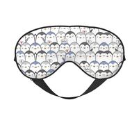 Cute Penguin Sleep Eye Mask Smooth Soft Adjustable Shading Blindfold Eye Mask for Rest Travel