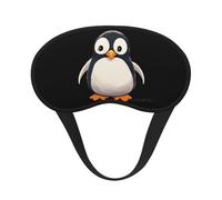 Cute Penguin Sleep Mask for Side Sleeper Eye Mask for Sleeping Light Blocking Soft Breathable Sleep Eye Mask for Women Men Adjustable Elastic Strap Travel Nap Blackout Eye Shade Cover