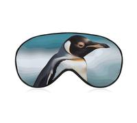 Cute Penguin Sleep Mask for Women Men Side Sleeper Eye Cover with Adjustable Strap Soft Breathable Blackout Mask Slip-Free Deep Sleeping Travel Essentials