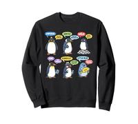 Cute Penguin Species Cartoon Arctic Wildlife Penguins Design Sweatshirt
