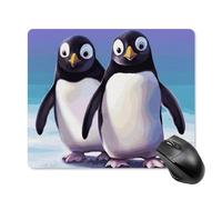 Cute Penguin Square Mouse Pad Portable Computer Mousepad with Non-Slip Rubber Base 18 * 22cm Ultra-Thin Gaming Mouse Mat for Computer Laptop Office Desk Accessories