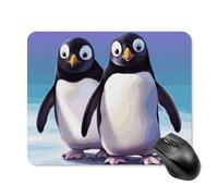 Cute Penguin Square Mouse Pad Portable Computer Mousepad with Non-Slip Rubber Base 20 * 25cm Ultra-Thin Gaming Mouse Mat for Computer Laptop Office Desk Accessories