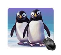 Cute Penguin Square Mouse Pad Portable Computer Mousepad with Non-Slip Rubber Base 25 * 30cm Ultra-Thin Gaming Mouse Mat for Computer Laptop Office Desk Accessories