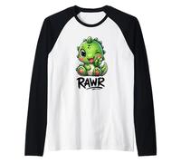 Cute Penguin Surfer Riding Waves Summer Raglan Baseball Tee