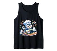 Cute Penguin Sushi Master Chef Tank Top