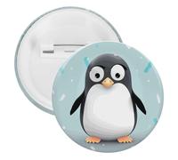 Cute Penguin Tinplate Badge Personalized Round Brooch Large Craft Button Suitable for Teachers, Nurses, Doctors, Staff, Party Gift Accessories, style, 12 Pieces