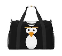 Cute Penguin Travel Duffel Bag Large Foldable Waterproof Overnight Bag Beach Swim Bags Pool Sports Gym