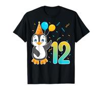 Cute Penguin Twelve Years Old 12th Birthday Party T-Shirt