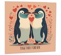 Cute Penguin Valentines Anniversary Card - boyfriend girlfriend love romantic