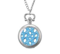 Cute Penguin Vintage Pocket Watch with Chain Arabic Numerals Scale Quartz Pocket Watches Gifts for Men Women