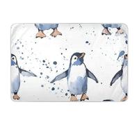 Cute Penguin White Extra Large Resuable Toddler Mattress Pads Highly Absorbent Bed Wetting Pad Leakproof Quick Drying Pad Liner for Children Adults Pets 52" L x 34" W