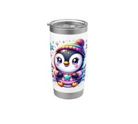 Cute Penguin Winter Sweater Snowflake Illustration Stainless Steel Insulated Tumbler