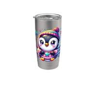 Cute Penguin Winter Sweater Snowflake Illustration Stainless Steel Insulated Tumbler