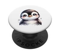 Cute Penguin with Big Eyes - Winter Animal Design for Kids PopSockets Adhesive PopGrip