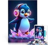 Cute Penguin with Headphones2000 Piece Puzzle For teenagers Train your brain and hands deal as gifts for the whole family 70x100cm