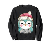 Cute Penguin with Santa Hat Design Sweatshirt