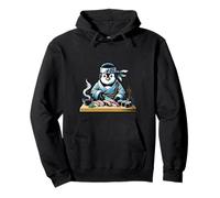 Cute Penguin with Sushi Championship Pullover Hoodie