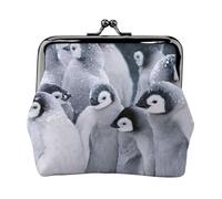 Cute penguin1 coin purse for women,small womens wallet,small makeup bag for purse,ultra-thin retro change wallet, Black, One Size, Art Deco