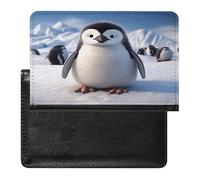 Cute Penguin1 Passport Holder Vaccine Card Holder Travel Document Organizer Credit Card Organizer for Women/Men