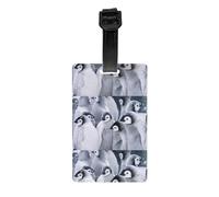 Cute penguin1 Print Durable PVC Luggage Tag for Suitcase Heavy Duty ID Holder Modern Business Travel Accessory
