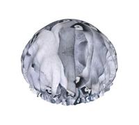 Cute penguin1 Printed Bathing Cap, Dual Layer Hair Protector, Elastic Hair Cover For Washing Face, 10.6in/27cm