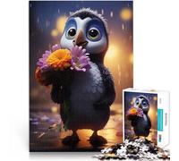 Cute Penguin1000 Piece Jigsaw Puzzle for Adults for Educational Game Challenge Toy Every Piece is Unique - Challenging Family Fun Game 38x26cm