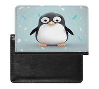 Cute Penguinm Passport Holder Vaccine Card Holder Travel Document Organizer Credit Card Organizer for Women/Men