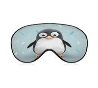 Cute Penguinm Sleep Mask for Women Men Soft Breathable Sleep Eye Mask Soft Eye Cover Light Blocking Sleeping Masks Adjustable Blindfold for Travel Home Office Naps & Gifts
