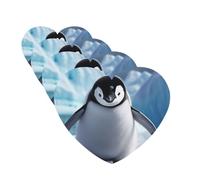 Cute Penguins Baby Taking Car Air Fresheners Cards Set of 4 Pieces Personalized Car Fresheners Gifts for Men Women Auto Aromatherapy Tablets Hanging Scented Cards for Wardrobe Bathroom