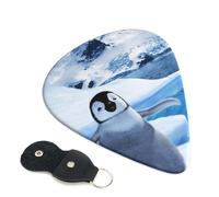 Cute Penguins Baby Taking Guitar Picks 6-Pack - Pick Set (0.46mm / 0.71mm / 0.96mm) Suitable For Guitar And Ukulele Playing