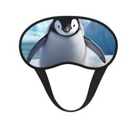 Cute Penguins Baby Taking Sleep Mask for Women Girls Men Soft Comfortable Eye Mask with Adjustable Strap Blackout Eye Sleep Shade Cover for Travel Yoga Nap Shift Work