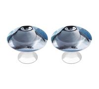 Cute Penguins Cabinet Knobs, 2-Pack Silver Stainless Steel Drawer Pulls with Screws, Elegant Hardware for Dressers, Kitchen,Cabinets & Desks