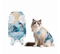 Cute Penguins Custom Patterned Surgery Suit for Dogs Cat- Post-Surgery Recovery, Wound Care, and Anxiety Relief - Soft Cotton Dog Pajamas with Full Belly Coverage Large