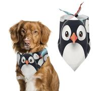 Cute Penguins Dog Bandana Triangle Dog Scarf Washable Polyester Dog Bibs Cute Pet Bandana for Medium Large Dogs Puppy and Cats