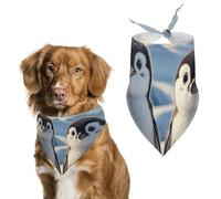 Cute Penguins Dog Bandanas for Feeding Grooming, Triangle Pet Bibs Washable Pets Scarf for Cats & Dogs