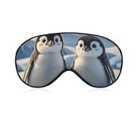 Cute Penguins Eye Mask for Women & Men, Breathable & Adjustable Eye Cover, Ultra Soft Sleep Mask, Lightweight Travel Blindfold for Airplane, Nap, Night Sleeping