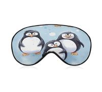 Cute Penguins Eye Mask Sleep Mask for Side Sleeper Women Men Pressure-Free & Light Block-Out Blindfold Soft Comfortable Eye Covers Breathable Blindfold Adjustable