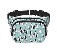 Cute Penguins Fanny Pack Belt Bag for Women and Men, Fashionable Waist Pack for Traveling, Hiking