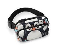 Cute Penguins Fanny Pack for Women Men Adjustable Waist Bag Belt Bag for Travel Sports Hiking, style, 20x13cm