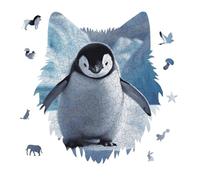 Cute Penguins Jigsaw Puzzle 175PCS Wolf Head Design Puzzle Wooden Jigsaw Puzzles for Adults Families