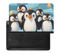 Cute Penguins Passport Holder ID Card Protector Case Holder Travel Pack Unisex-adult Waterproof Passport