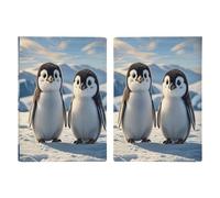 Cute Penguins Passport Holder Personalized Passport Wallet for Women Men Travel Document Organizer Holder
