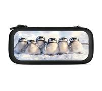 Cute Penguins Portable Storage Bag Compatible with Switch Carrying Case Protector Bags with 15 Games Accessories