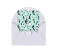 Cute Penguins Print Christmas Greeting Cards, New Year, Thanksgiving, Birthday, Thank You, Sympathy, Anniversary Cards With Envelopes